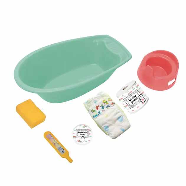 Poppenbad Pinguin met Accessoires Seizoensaanbieding
