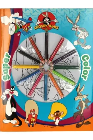 Super Color Kleurboek Looney Tunes met Potloden Fabrieksprijs