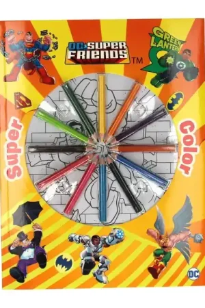 Super Color Kleurboek DC Super Friends met Potloden Meest Verkocht