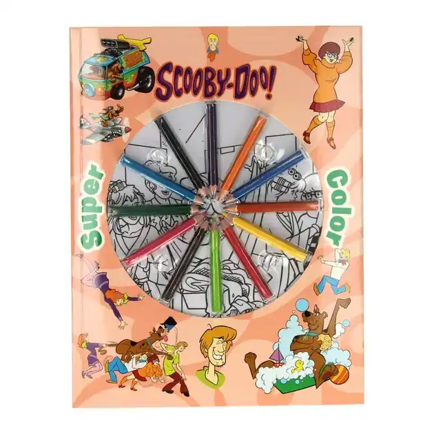 Aanbieding Super Color Kleurboek Scooby-Doo met Potloden