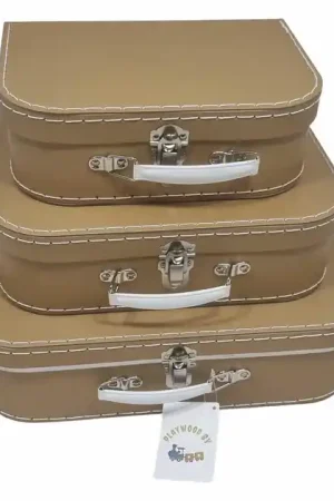 Kartonnen Koffer Set Bruin, 3st. Must-Have