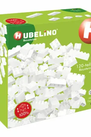 Hubelino Bouwstenen Wit - 120dlg. Op = Op