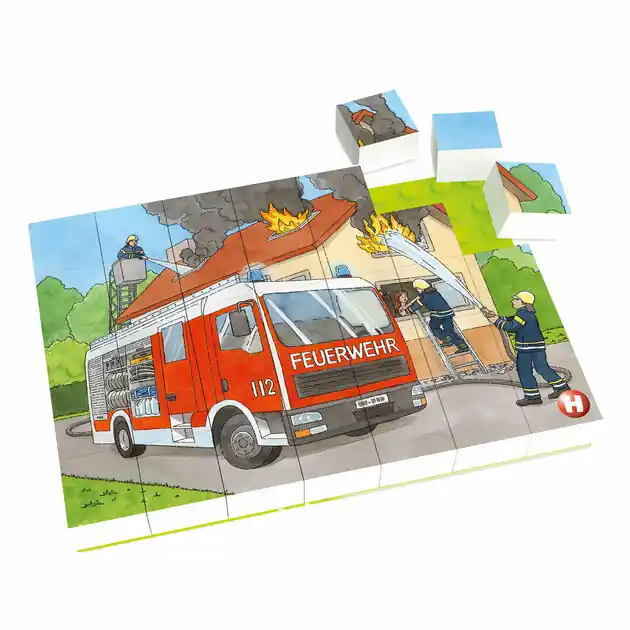 Gratis Retour Hubelino Blokpuzzel Brandweer - 35st.
