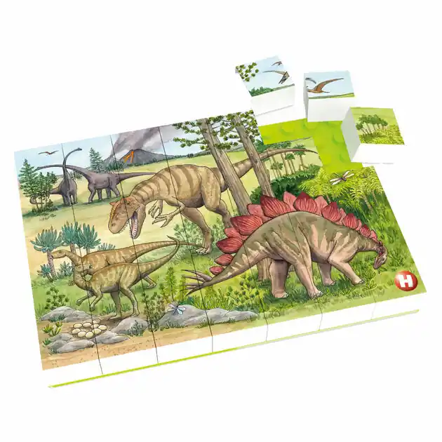 Hubelino Blokpuzzel Dinosaurus Wereld - 35st. Gratis Retour