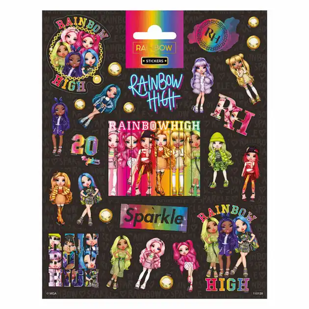Gereduceerde Prijs Stickervel Rainbow High