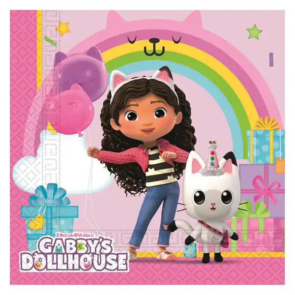 Servetten Gabby's Poppenhuis, 20st. Fabrieksprijs