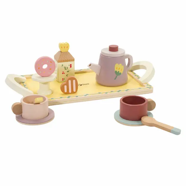 Nu Kopen Classic World Houten Theeset Grace met Dienblad, 14dlg.
