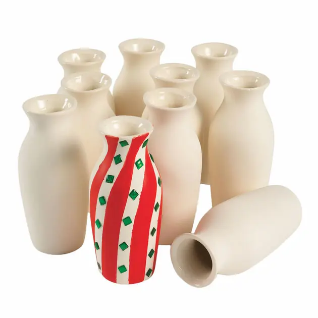 Speciale Aanbieding Colorations - Versier je eigen Keramiek Vaas, Set van 12