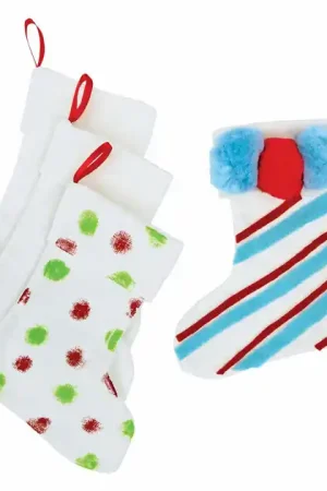 Versier je eigen Kerstsok, Set van 12 Tijdelijk Beschikbaar
