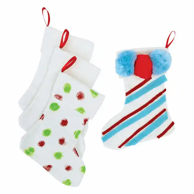 Versier je eigen Kerstsok, Set van 12 Tijdelijk Beschikbaar