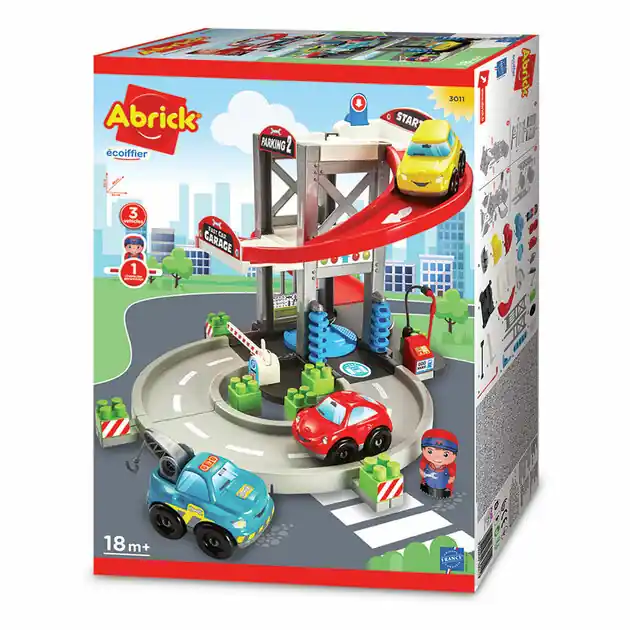 Gratis Retour Ecoiffier Abrick Garage met Transporter en Auto's