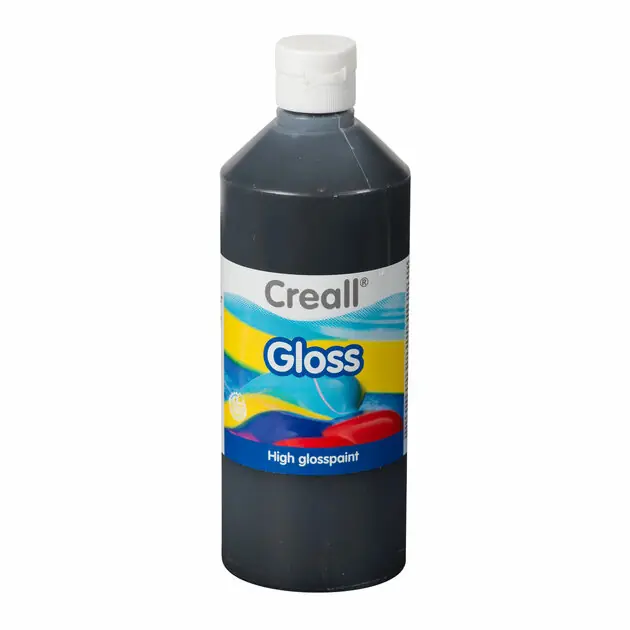 Express Levering Creall Gloss Glansverf Zwart, 500ml