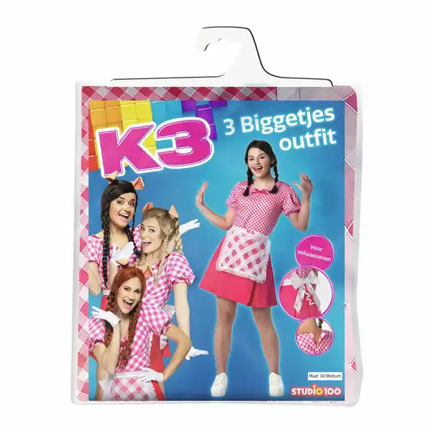 Goedkoop K3 Verkleedjurk voor Volwassenen - 3 biggetjes, maat 38