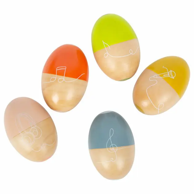 Gereduceerde Prijs Small Foot - Houten Muziekeieren Groovy Beats, 5dlg.
