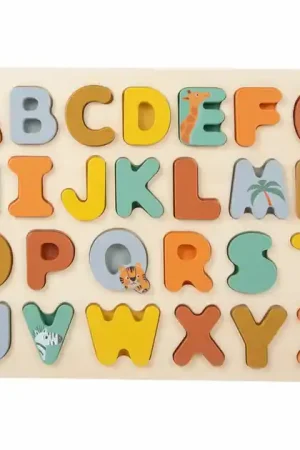 Betaalbaar Small Foot - Houten Alfabet Puzzel Safari
