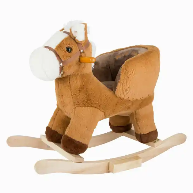 Bestel Nu Small Foot - Houten Schommelpaard Bruin met Zitje en Geluid