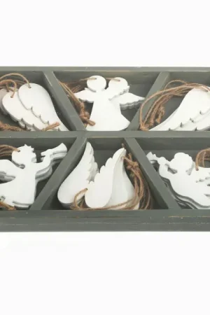 Aanbieding Small Foot - Houten Kersthangers Engel, 18st.