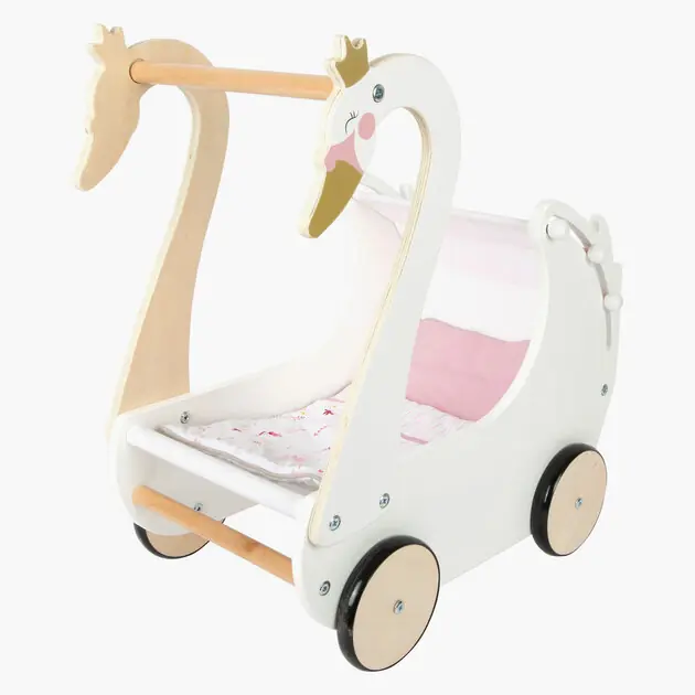 Lage Kosten Small Foot - Houten Poppenwagen Zwaan