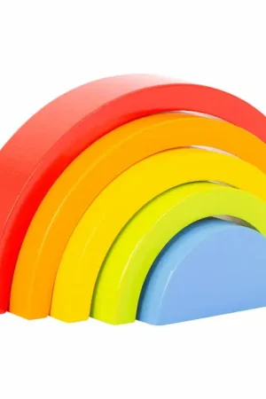 Direct Verzonden Small Foot - Houten Bouwblokken Regenboog, 5dlg.