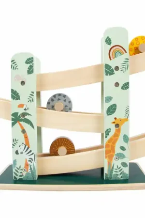 Gereduceerde Prijs Small Foot - Houten Knikkerbaan Safari, 4dlg.
