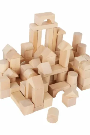 Snelle Levering Small Foot - Houten Bouwblokken Natuurlijk in Zak, 100dlg.