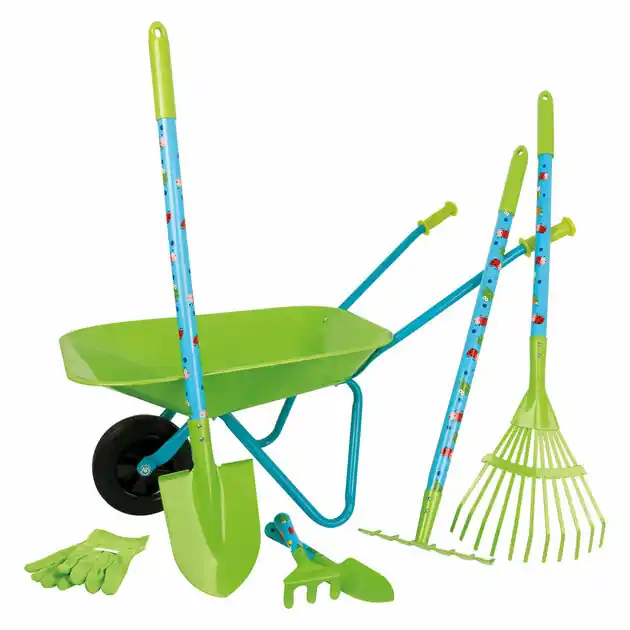 Beperkt Aanbod Small Foot - Tuingereedschap met Kruiwagen Groen, 8dlg.