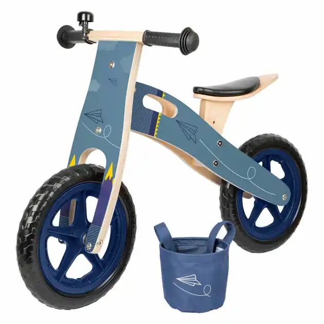 Snelle Levering Small Foot - Houten Loopfiets Vliegtuig Blauw