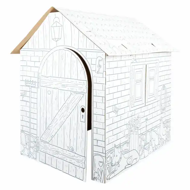 Small Foot - Kartonnen Speelhuis Boerderij, 87x71x88cm Favoriet