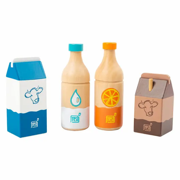 Uitverkoop Small Foot - Houten Speeleten Dranken Set Fresh, 4dlg,