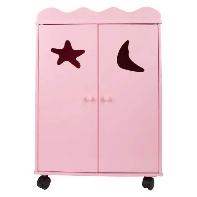 Small Foot - Houten Poppen Kledingkast Roze Merkproduct