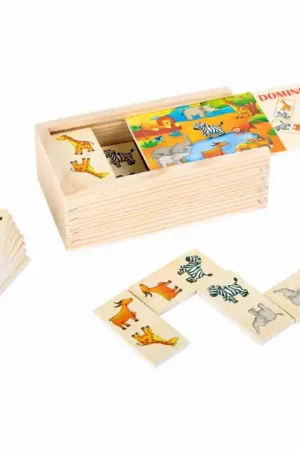 Uitverkoop Small Foot - Houten Dominospel Safari