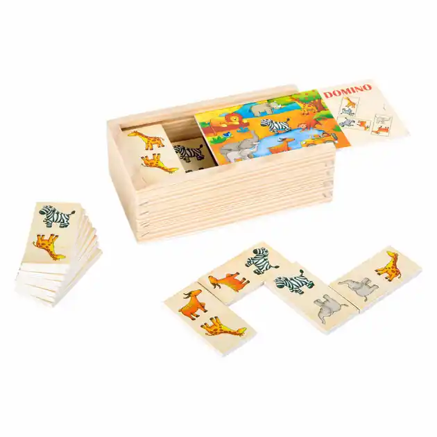 Uitverkoop Small Foot - Houten Dominospel Safari