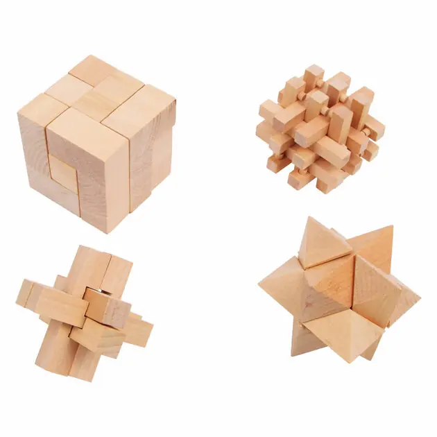 Direct Beschikbaar Small Foot - Houten Breinpuzzels, Set van 4