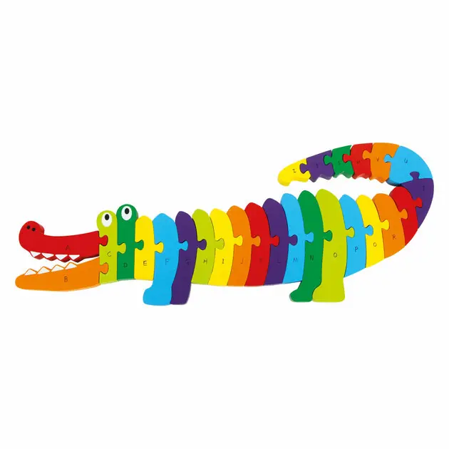 Tijdelijk Beschikbaar Small Foot - Houten ABC Krokodil Puzzel, 26dlg.