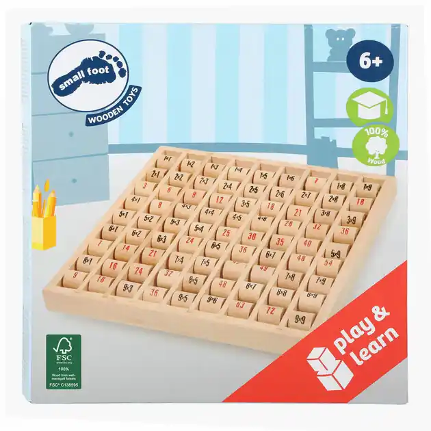 Small Foot - Houten Bord Rekenen Vermenigvuldigen Favoriet