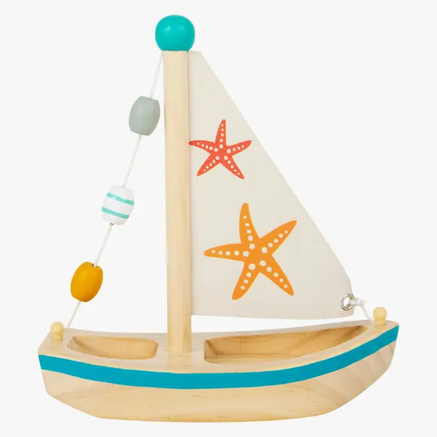 Betaalbaar Small Foot - Badspeelgoed Houten Zeilboot Zeester