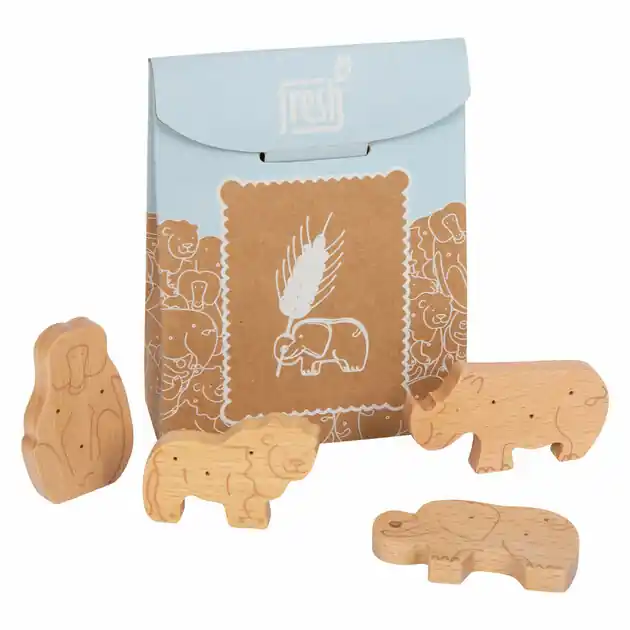 Small Foot - Houten Speeleten Dieren Crackers, 8dlg. Finale Uitverkoop