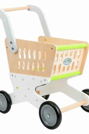 Actieprijs Small Foot - Houten Winkelwagen Supermarkt