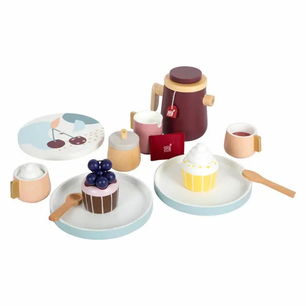 Koopje Small Foot - Houten Koffie en Theeset Tasty, 16dlg.