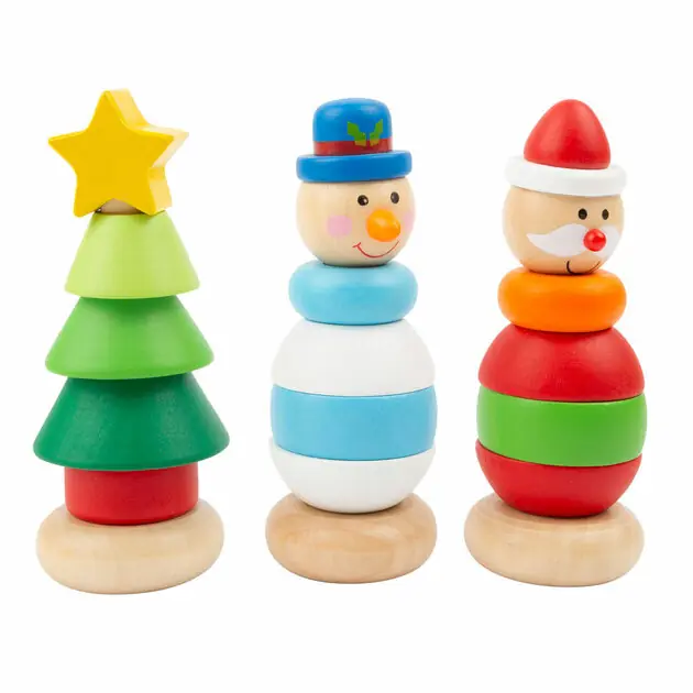 Tijdelijk Beschikbaar Small Foot - Houten Stapeltoren Kerstfiguur, Per Stuk