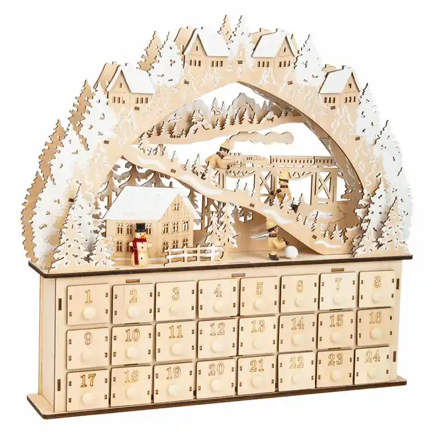Small Foot - Houten Adventskalender Ski Gratis Retour