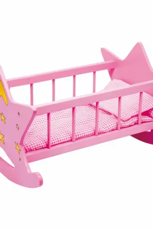 Beperkte Voorraad Small Foot - Houten Poppenbed Ster Roze
