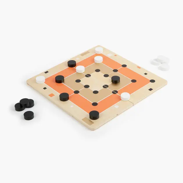Dagaanbieding Small Foot - Houten Solitaire en Molenspel Gouden Editie