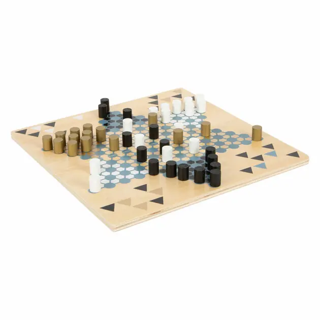 Small Foot - Barricade en Halma Houten Bordspel 2in1 Nieuw