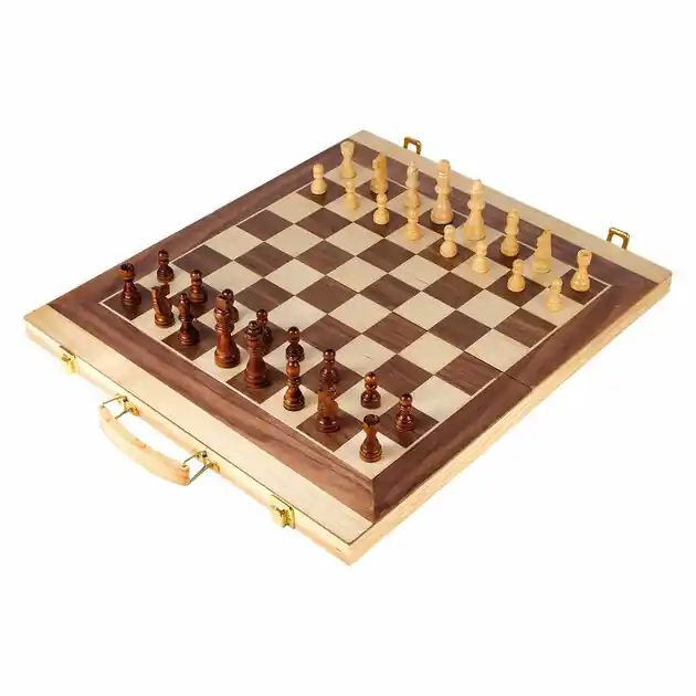 Bestel Nu Small Foot - Houten Schaakspel en Backgammon