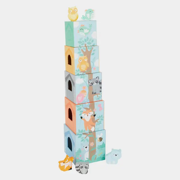 Favoriet Small Foot - Stapeltoren met Bosdieren Pastel, 10dlg.