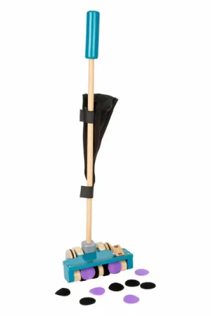 Gecertificeerd Small Foot - Houten Stofzuiger met Gekleurde Klittenband Stippen, 12dlg.