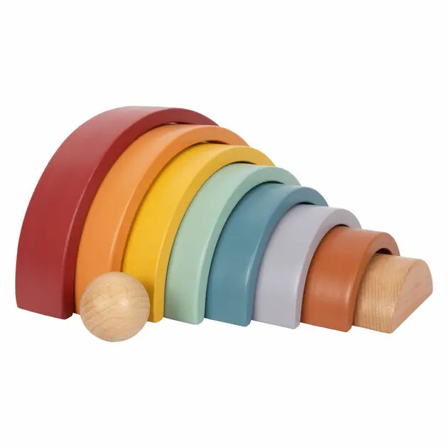 Small Foot - Houten Regenboog Bouw Bogen met Bal, Betaalbaar