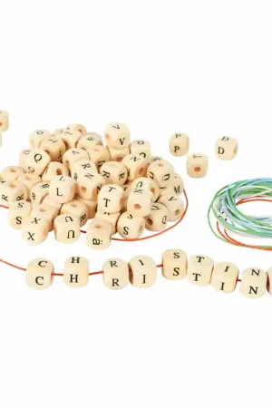 Small Foot - Houten Letterkralen Kettingen Maken, 300 Kralen Lage Prijs