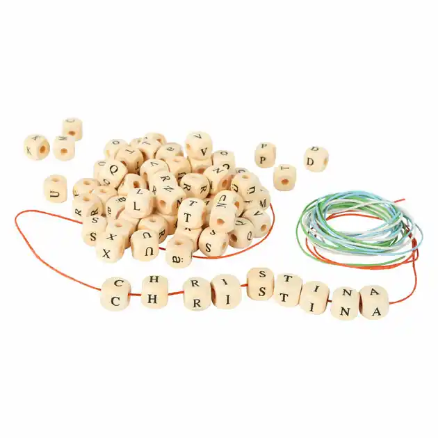 Small Foot - Houten Letterkralen Kettingen Maken, 300 Kralen Lage Prijs